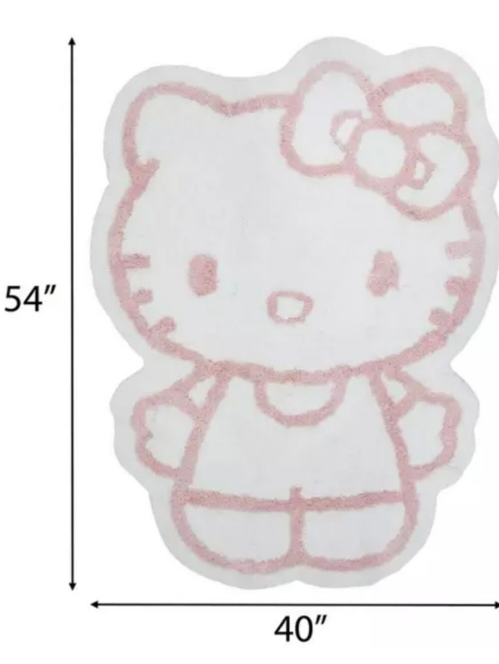 Hello Kitty Large Plush Logo Area Rug - Picture 3 of 11